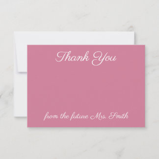 Carte De Remerciements Blush Pink Floral Watercolor 