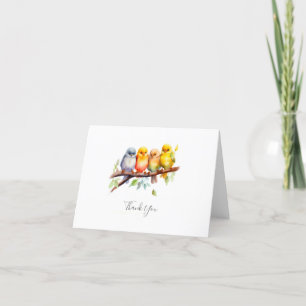 Carte De Remerciements Boeuf mou sur Baby shower de branche d'arbre