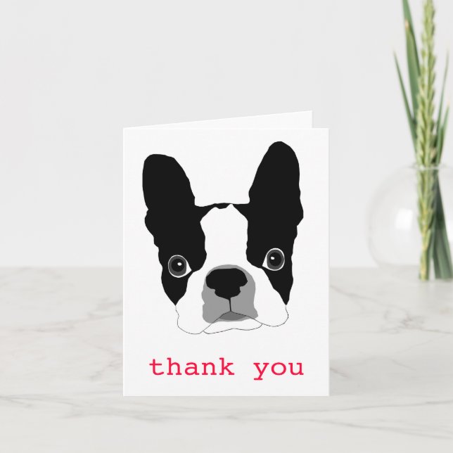 Carte De Remerciements Bogey THANK YOU note card - Customized (Devant)
