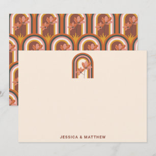 Carte De Remerciements Bohème Personnalisé Automne Terracotta Mariage Flo