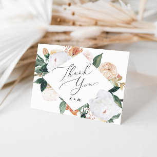 Carte De Remerciements Boho Blooms Floral géométrique