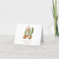 Boho Cactus Pampas Plante Fête de Mariage Nom Plié