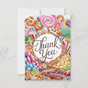Carte de remerciements Boho Candyland modifiable