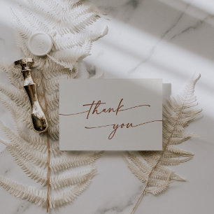 Carte De Remerciements Boho Chic Bohemian Cream Mariage plat
