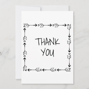 Carte De Remerciements Boho décontracté