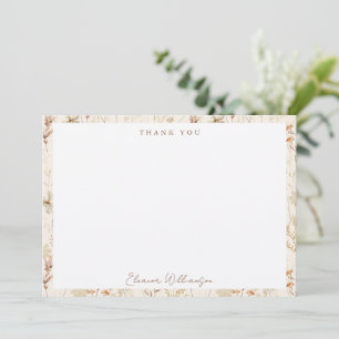 Carte De Remerciements Boho Fleurs de prairie rustique Fête des mariées f