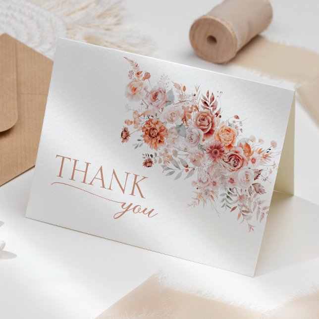 Carte De Remerciements Boho Floral Baby Brunch (Créateur téléchargé)