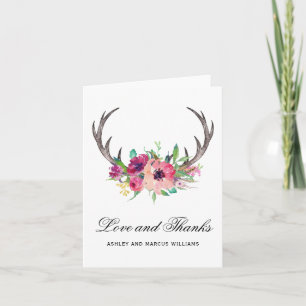 Carte De Remerciements Boho Floral de Boho