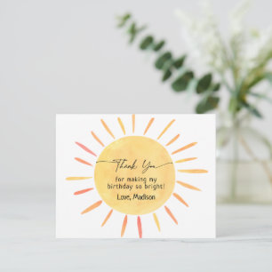 Carte De Remerciements Boho Little Sunshine Anniversaire