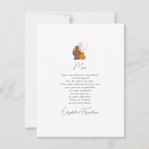 Carte De Remerciements Boho minimaliste Vases Mariage