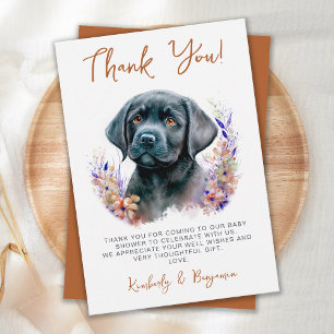 Carte De Remerciements Boho Moderne Chien Chien Chien Baby shower en Terr