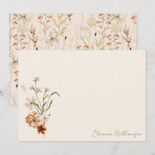 Carte De Remerciements Boho Rustique Fleurs de Prairie Floral Baby Shower