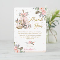 Boho Tribal Woodland Animaux Anniversaire Christen