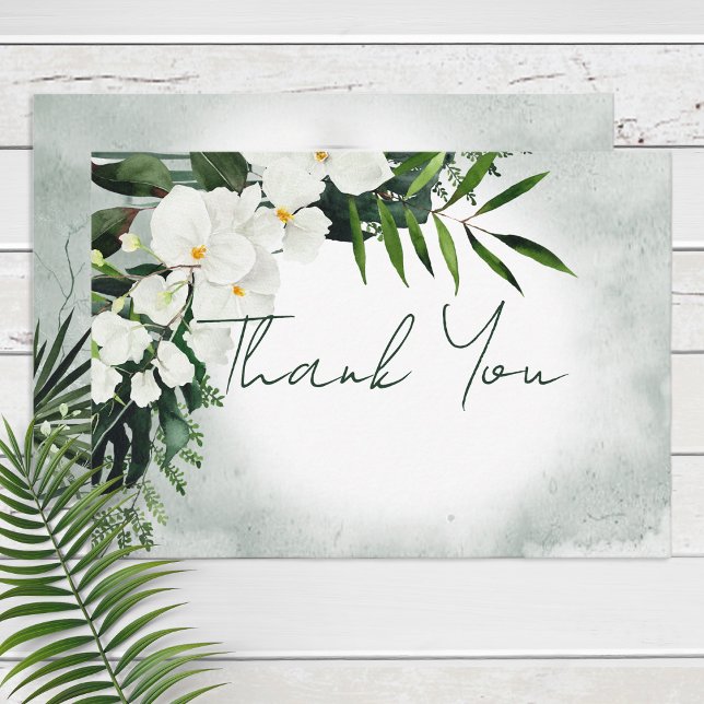 Carte De Remerciements Boho Tropical Plante Mariage aquarelle (Créateur téléchargé)