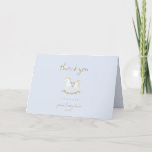 Carte De Remerciements Boho Vintage Rocse Horse Baby shower Cowboy