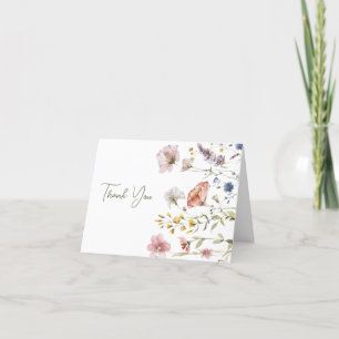 Carte De Remerciements Boho Wildflower