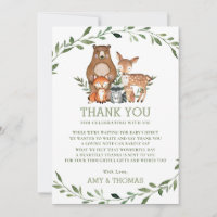 Bois Animaux Forêt Verdure Baby shower Chic
