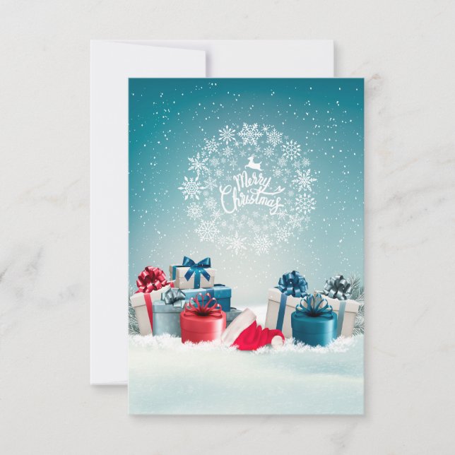 Carte de remerciements boîte de Noël (Devant)