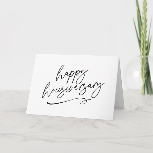 Carte De Remerciements Bon Accueil Anniversaire Script immobilier (Devant)