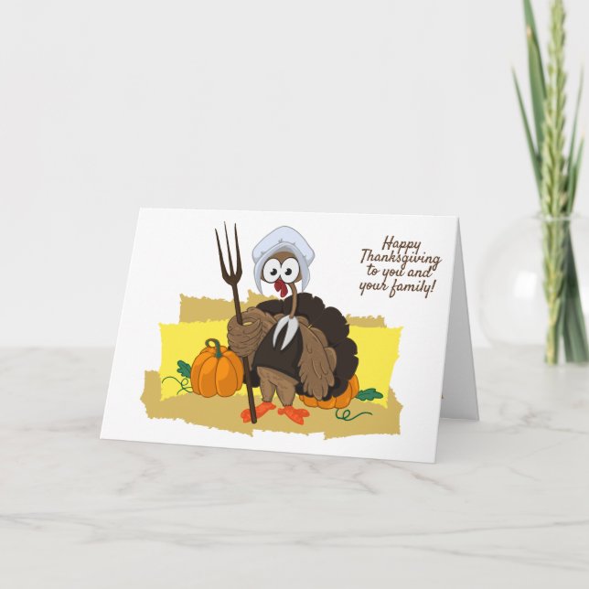 Carte De Remerciements Bon thanksgiving pour vous et le vôtre (Devant)