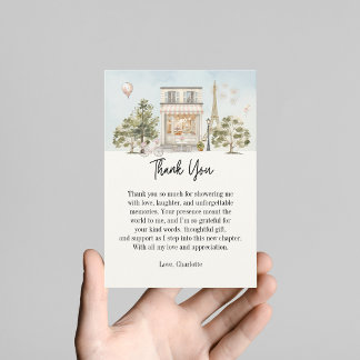 Carte De Remerciements Bonjour Bebe Paris French Baby Shower