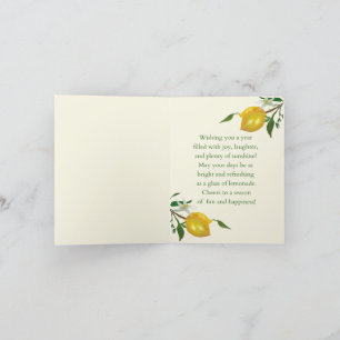 Carte De Remerciements Bonjour Sunshine