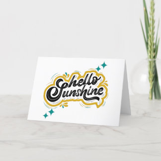 Carte De Remerciements Bonjour Sunshine ! Citation Jaune
