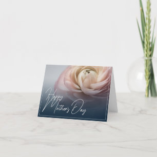 Carte De Remerciements Bonne fête des mères avec Big Rose rose