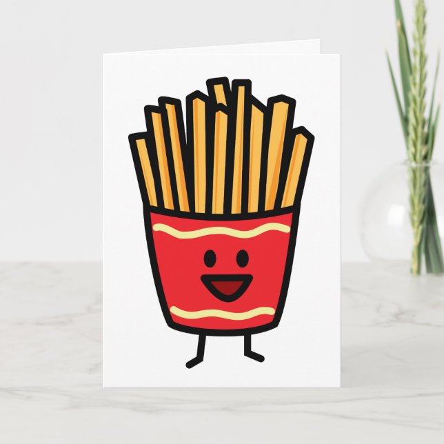 Carte De Remerciements Bonne Fries françaises (Devant)