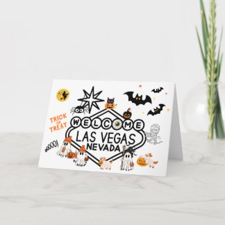 Carte De Remerciements Bonne Halloween Fantômes Las Vegas Card