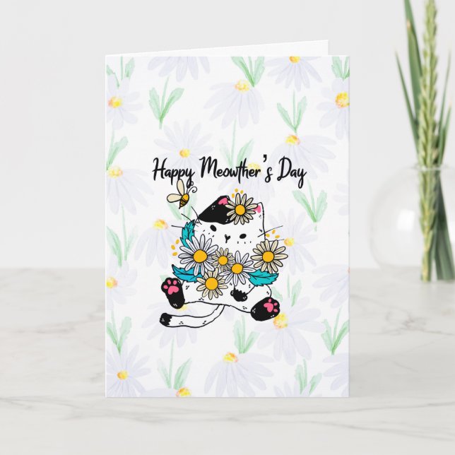 Carte De Remerciements Bonne Meowther's Day Funny Chat Fête des Mères (Devant)