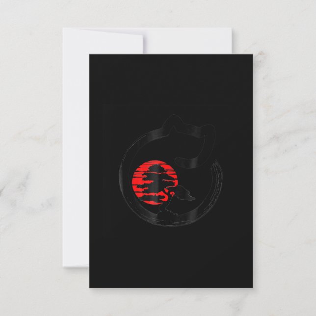 Carte De Remerciements Bonsai Tree Enso Circle japonais Bonsai Amoureux d (Devant)