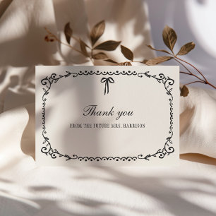 Carte De Remerciements Boo Noir Arc-en-ciel Halloween Fête de Mariage
