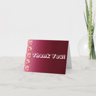 Carte De Remerciements Bordure Cardiaque Tattrée Noir à l'intérieur Modèl