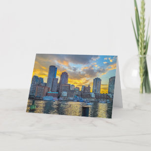 Carte De Remerciements Boston, MA skyline,