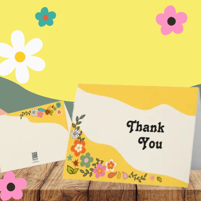 Carte de remerciements botanique de Flower Power 7 (Créateur téléchargé)
