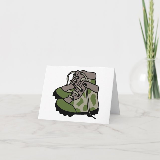 Carte De Remerciements Bottes pour bébé Camo (Devant)