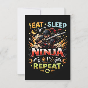 Carte De Remerciements Boucle de vie de ninja