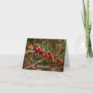 Carte De Remerciements Boucles de printemps rouges