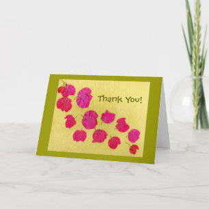 Carte De Remerciements Bougainvillées