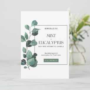 Carte De Remerciements Bougie en cire de soja à la menthe eucalyptus bota