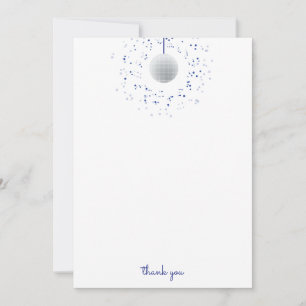 Carte De Remerciements Boule Disco