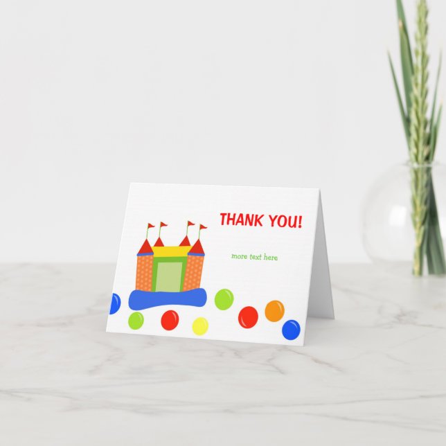 Carte De Remerciements Bounce House Bounce Castle Remerciements (Devant)