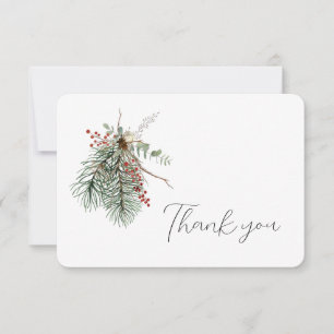 Carte De Remerciements Bouquet botanique d'hiver