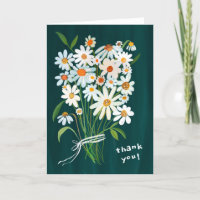 Bouquet Daisy Fleurs Gouache peintes à la main Ver