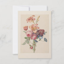 Bouquet de fleurs à l'aquarelle d'art fin floral r