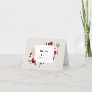 Carte De Remerciements Bouquet romantique
