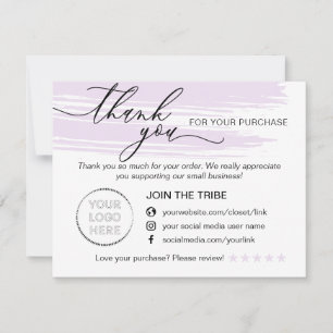 Carte De Remerciements Boutique en ligne simple moderne pour petite entre
