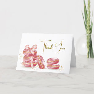 Carte De Remerciements Bow Bonjour Bébé French Macarons Baby shower