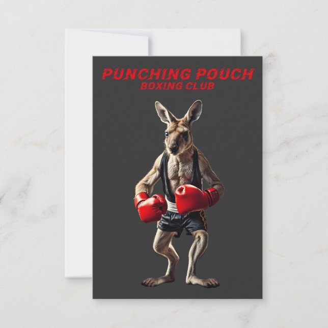 Carte De Remerciements Boxe Kangaroo (Devant)